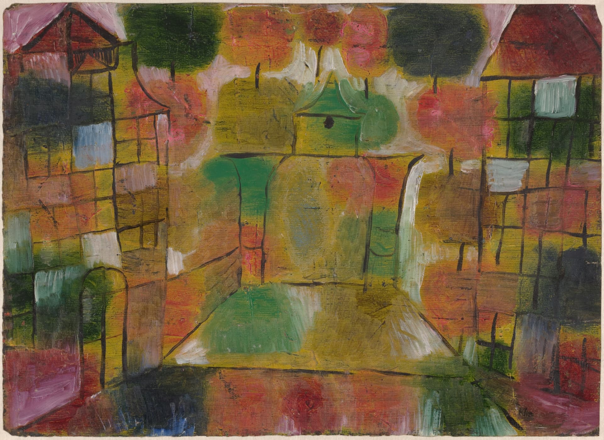 Paul Klee, Baum und Architektur—Rhythmen (Tree and architecture—rhythms), 1920